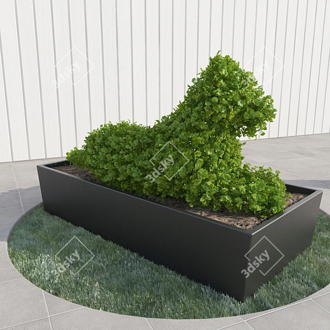 Elegant Tiger Topiary 3D model image 2