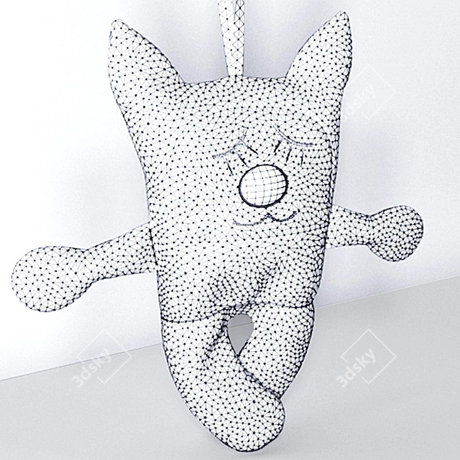 Cuddly Cat Tilde - Decorative Interior Toy 3D model image 2