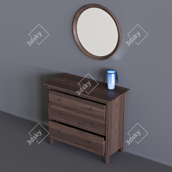 Sleek and Stylish IKEA Hemnes 3D model image 2