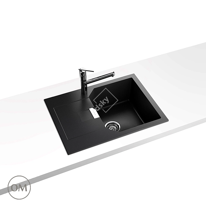 Schock Manhattan 45D Kitchen Sink 3D model image 1