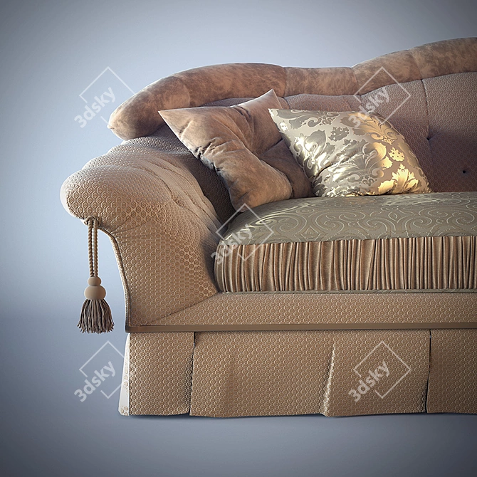 Elegant 3-Seater Savoy Provasi Sofa 3D model image 2