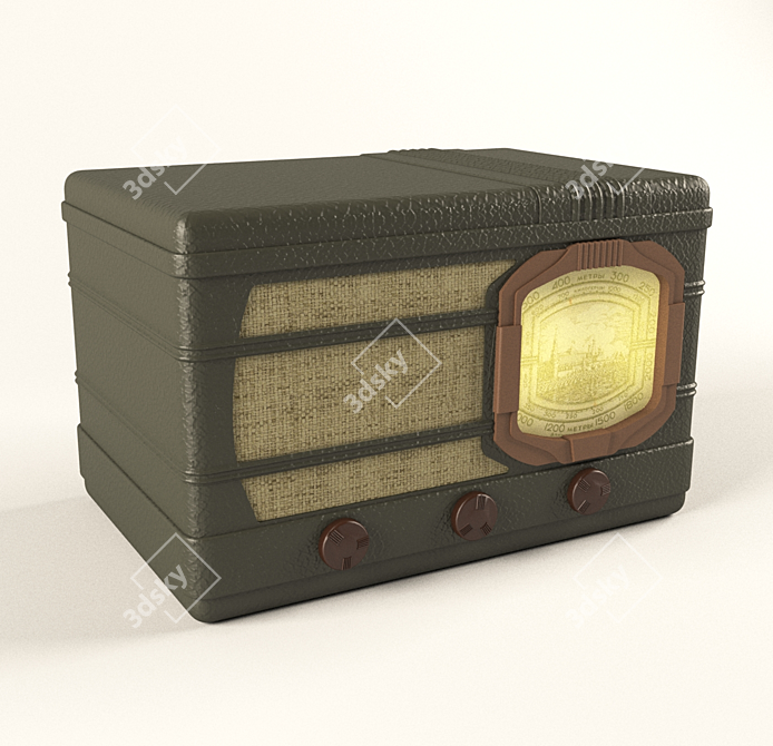 Vintage Radiogram 60-70s 3D model image 1