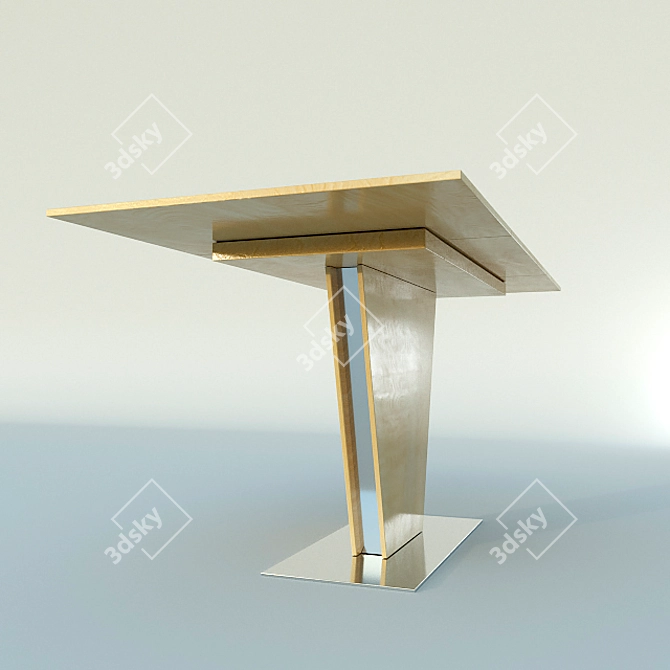 Modern Sleek Dining Table 3D model image 2
