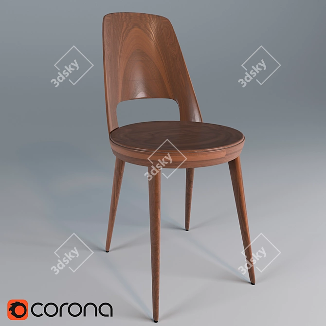 Nord Chair: Modern Design for Corona Renderer 3D model image 1
