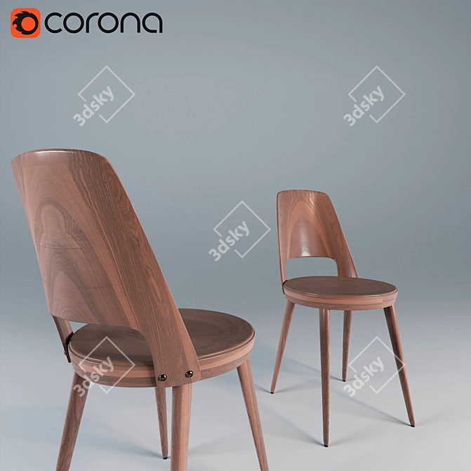 Nord Chair: Modern Design for Corona Renderer 3D model image 2