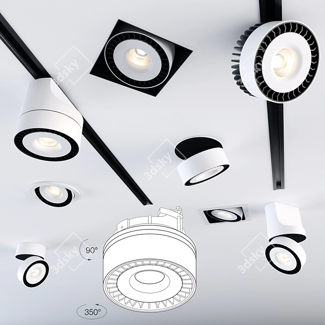 Versatile LED Lighting Solution: Centrsvet Roter 3D model image 2