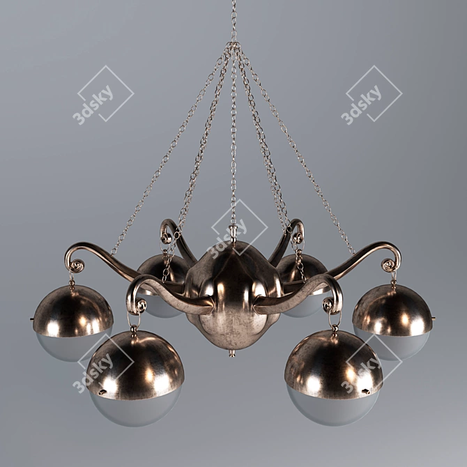 Elegant Corona Chandelier: High-quality 3D Model 3D model image 2