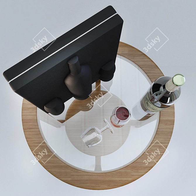 Elegant Wine Set: Malmsta Side Table 3D model image 3