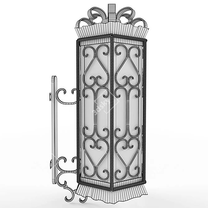 Sleek Outdoor Street Light 3D model image 2