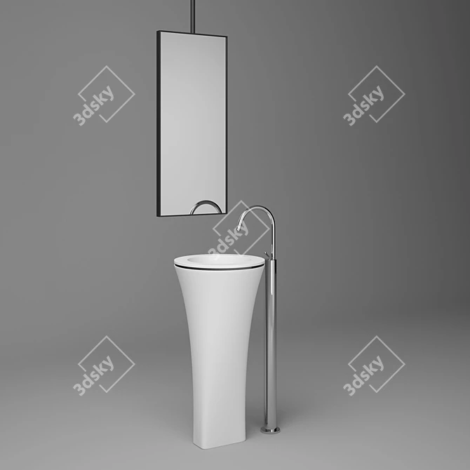 Elegant Amedeo Vanity Set 3D model image 2