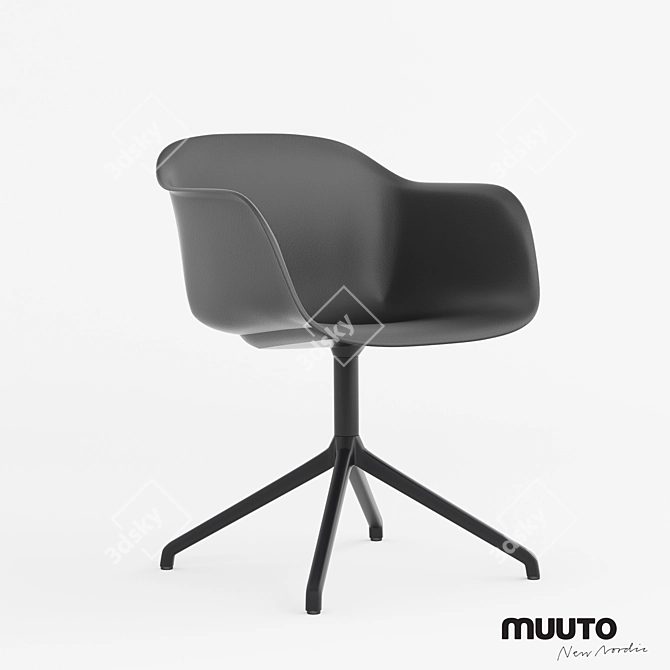 Muuto FIBER Swivel Base Chair - Iskos Berlin 3D model image 1