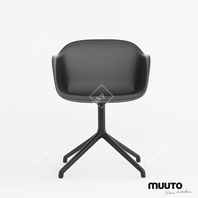 Muuto FIBER Swivel Base Chair - Iskos Berlin 3D model image 2