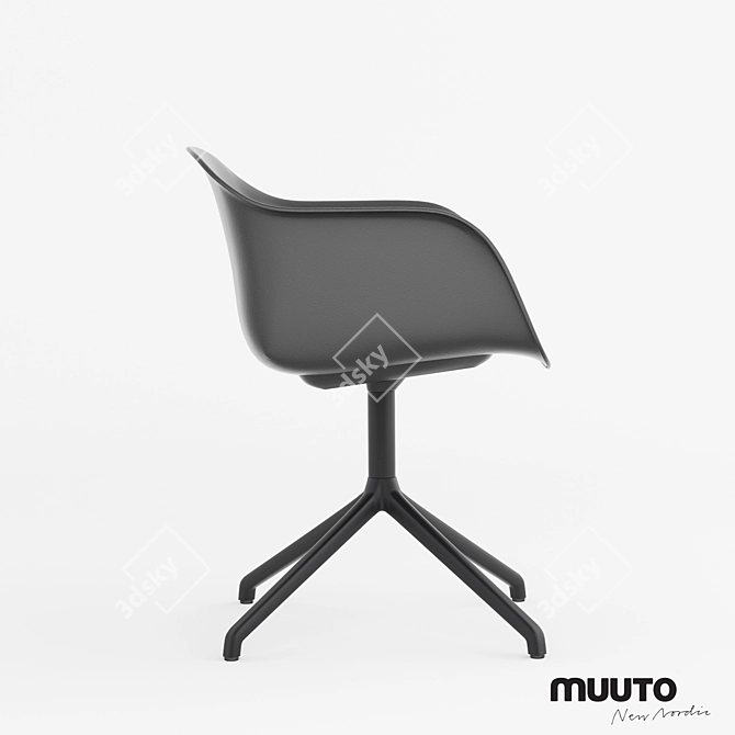 Muuto FIBER Swivel Base Chair - Iskos Berlin 3D model image 3