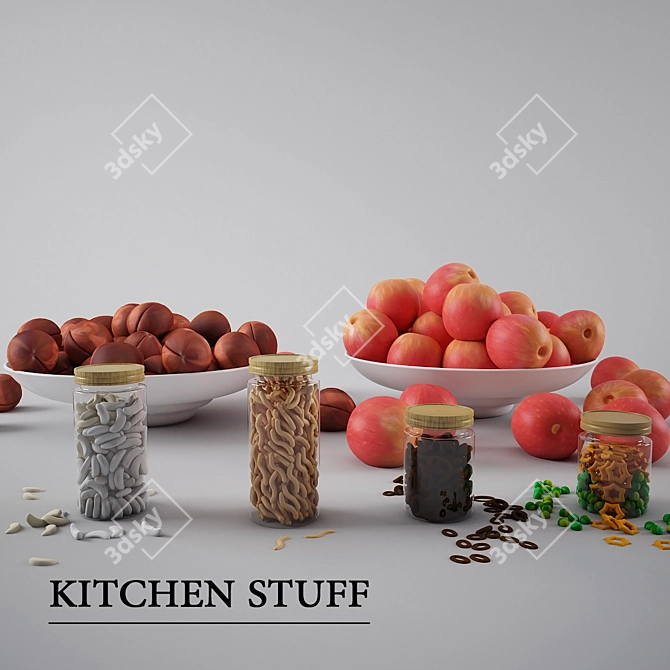 Essential Kitchen Tools 3D model image 1