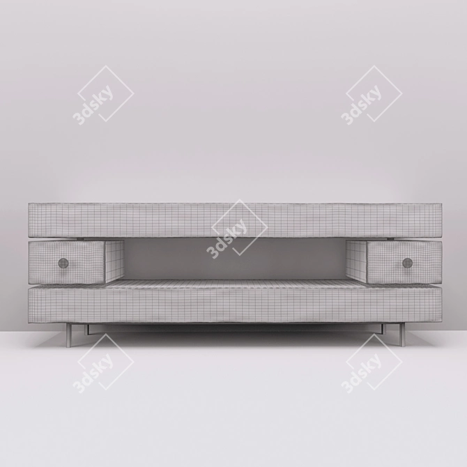 Teak House Dillon Console: Elegant and Versatile 3D model image 3