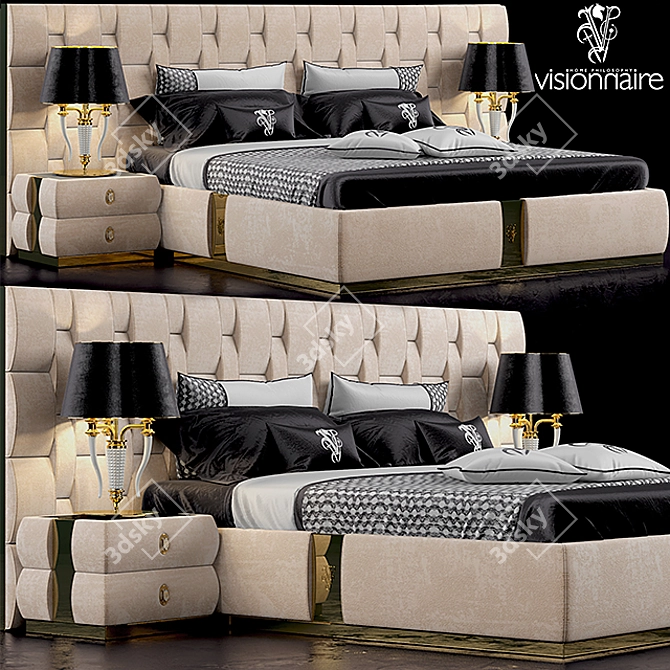 Visionnaire Perkins Bed 3D model image 1