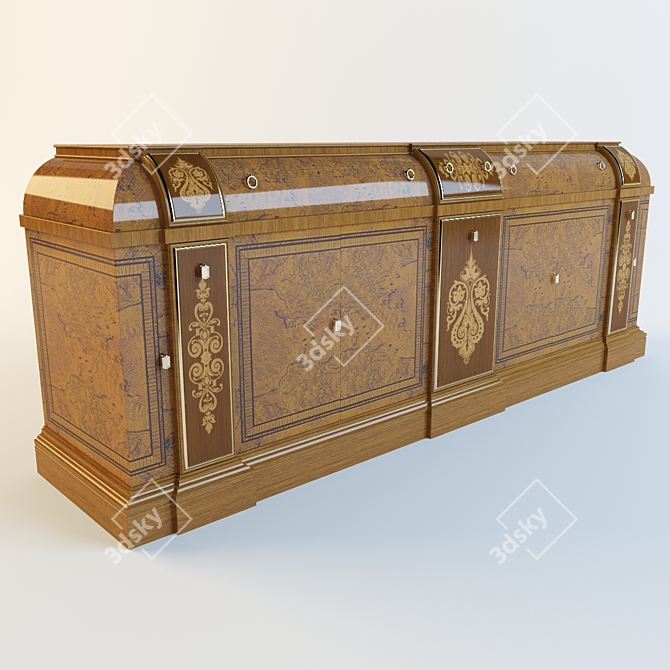 Elegant Zaragoza Viena Chest 3D model image 1