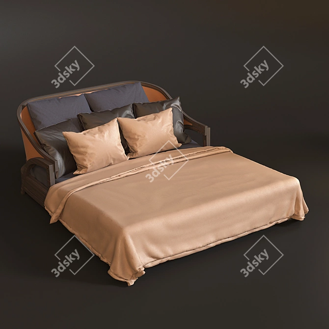 Custom Order Classic Bed 3D model image 1