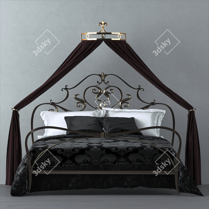 Title: Elegant Classic Bed Lavitta 3D model image 2