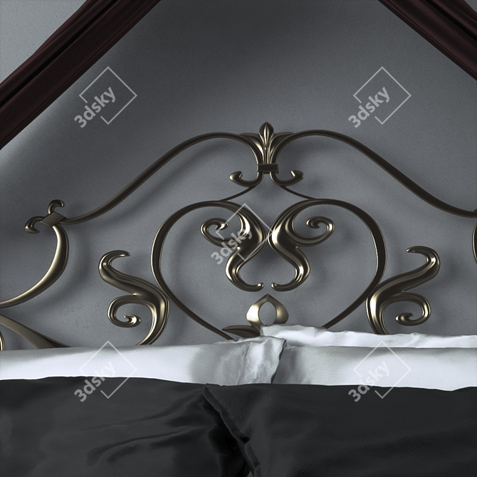 Title: Elegant Classic Bed Lavitta 3D model image 3