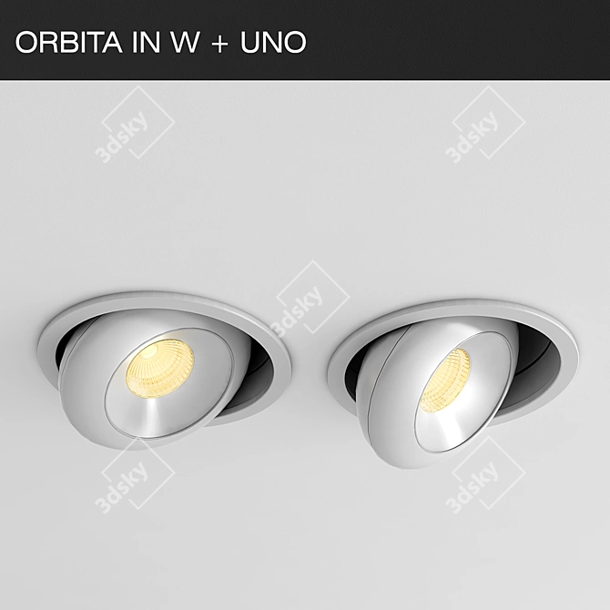 Title: Orbita W+Uno Directional LED Recessed Light 3D model image 1