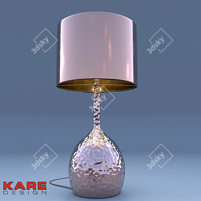 Retro Copper Table Lamp - Kare Design 3D model image 1