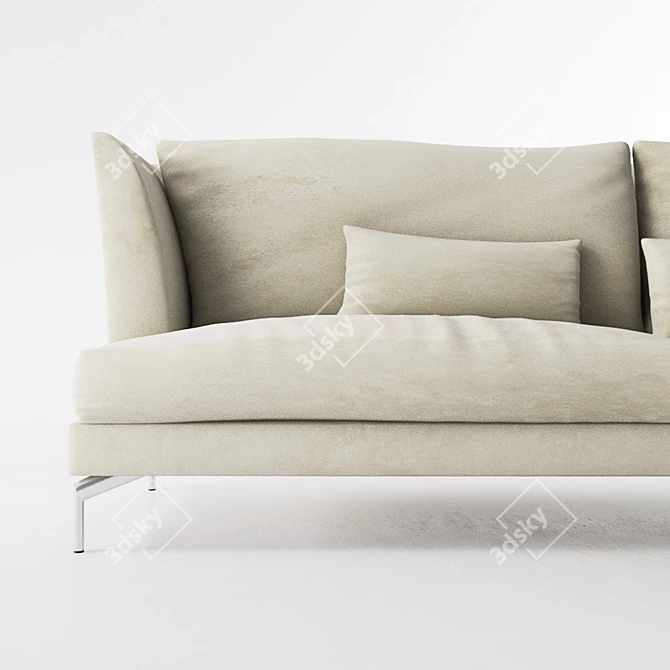 Elegant Milan Sofa - Luxurious and Spacious 3D model image 2