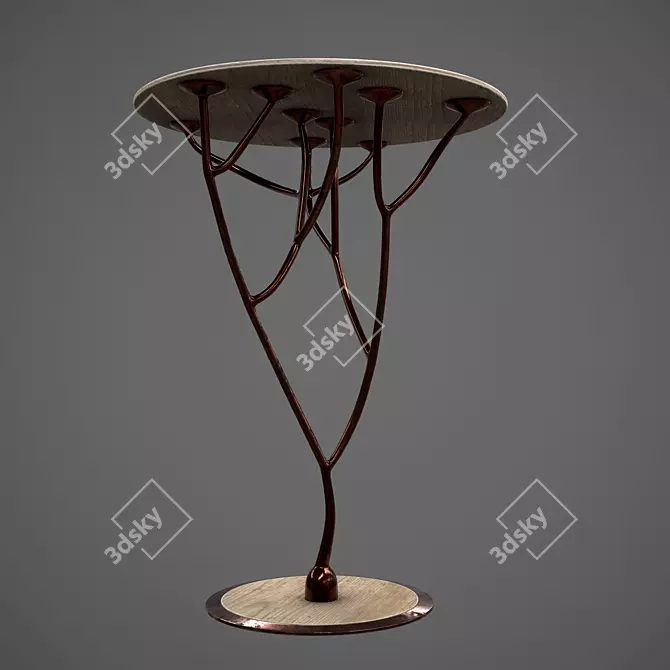 Stylish Wooden Table 3D model image 2