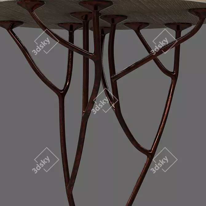Stylish Wooden Table 3D model image 3