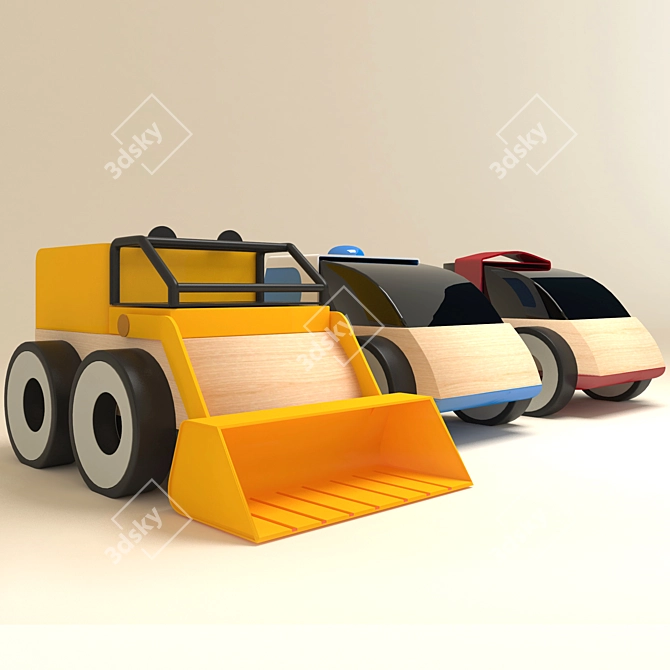 Lillabu Toy Cars: Fun and Imaginative Play 3D model image 1
