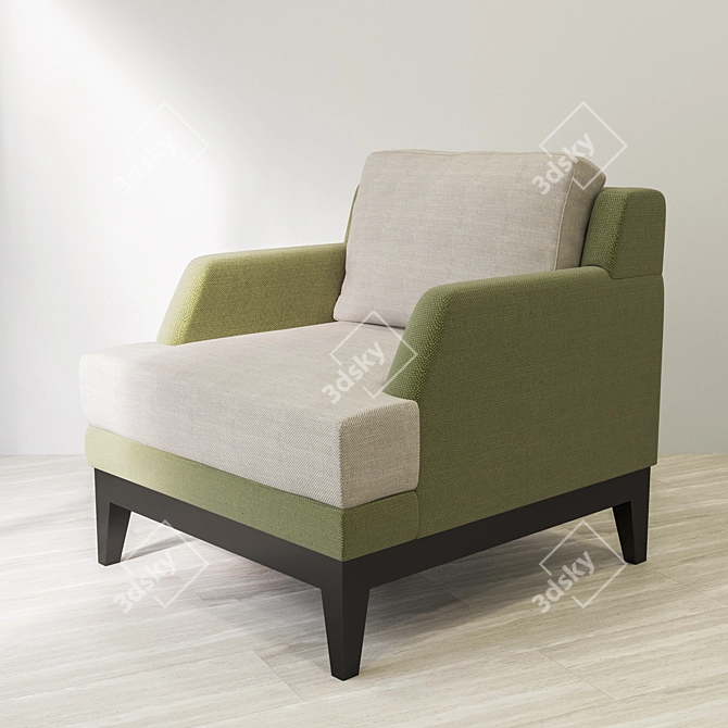 Modern Comfort Carson Armchair 3D model image 2