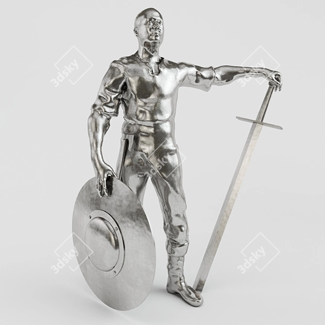 Viking Figurine - Detailed Norse Warrior Sculpture 3D model image 2