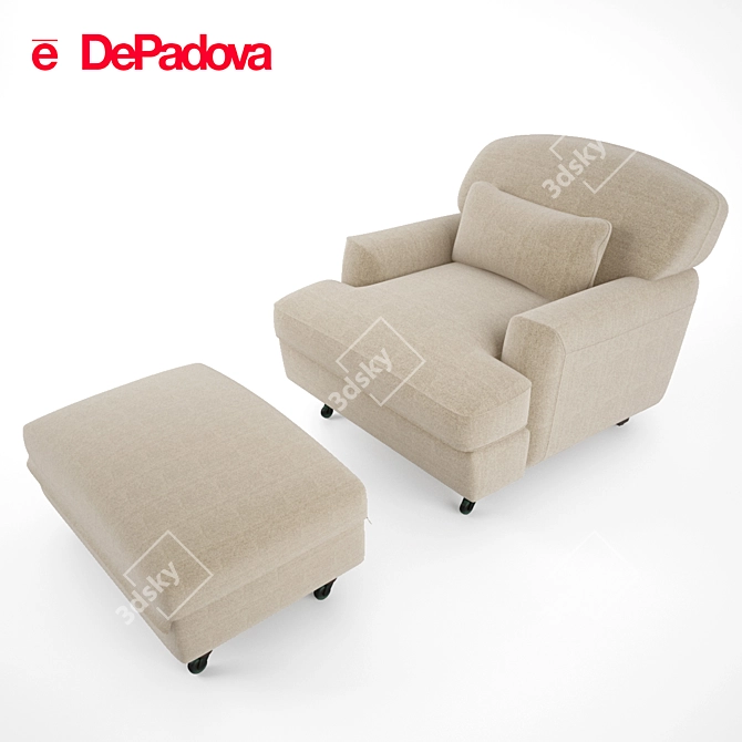 Raffles Armchair: Stylish Comfort 3D model image 1