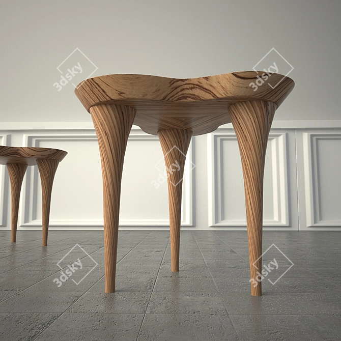 Elegant Trifoglio Table by Caviasca 3D model image 1