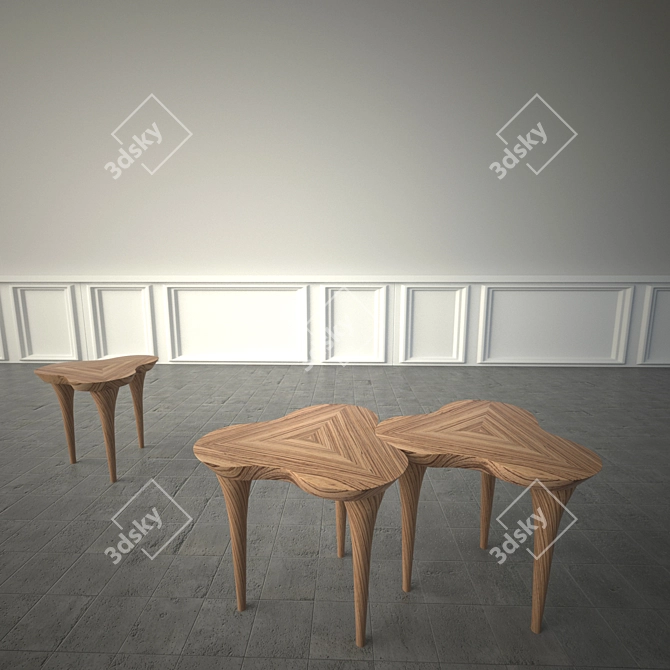 Elegant Trifoglio Table by Caviasca 3D model image 2