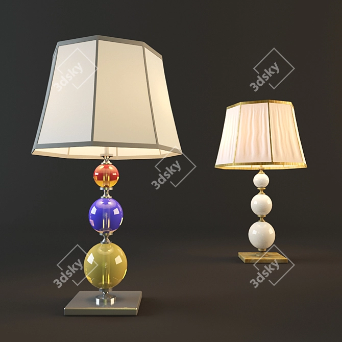 Rustic Loga Table Lamp 3D model image 1