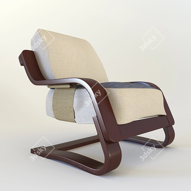 Flyer Armchair - Comfort and Style Combined 3D model image 1
