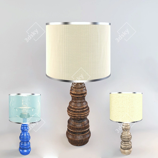 Elegant Ceramic Table Lamp 3D model image 1