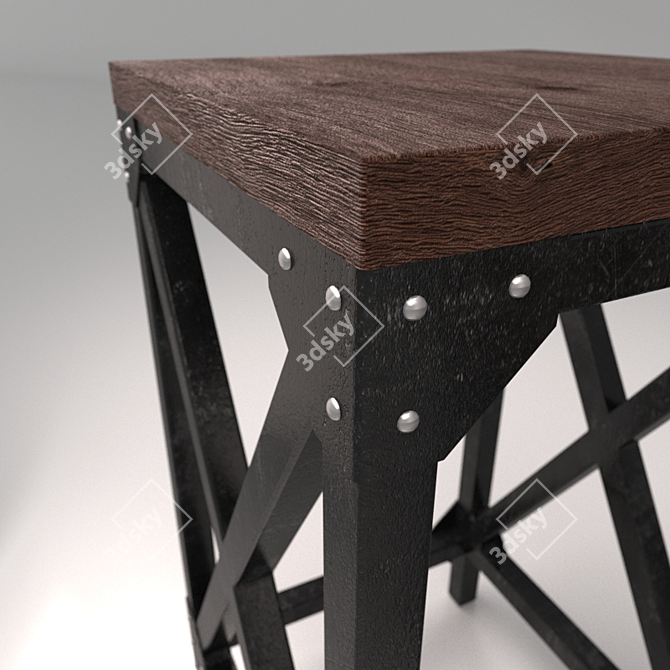 Industrial Loft BAR Chairs and Stools 3D model image 3