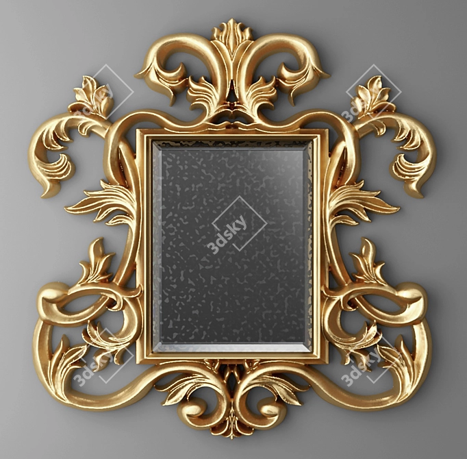 Reflective Shine: Modern Decor Mirror 3D model image 1