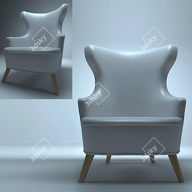 Sleek & Stylish Modern Armchair 3D model image 1