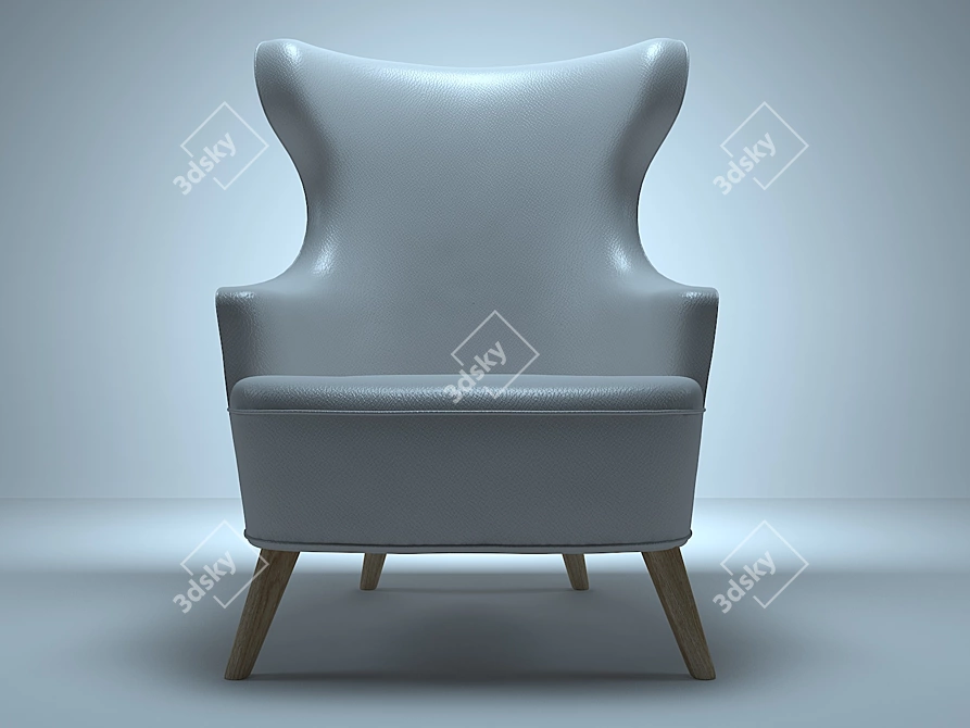 Sleek & Stylish Modern Armchair 3D model image 3