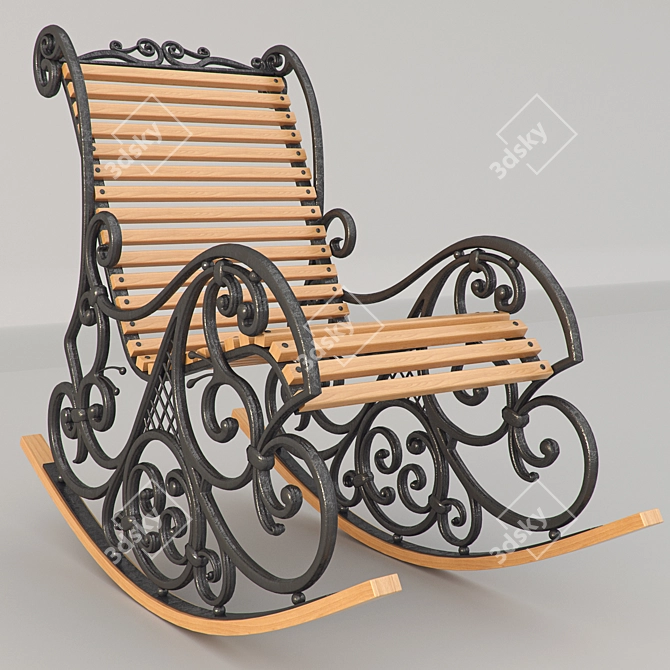 ComfortMax Rocking Chair 3D model image 2
