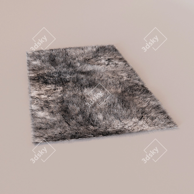 Elegance Monochrome Rug 3D model image 1