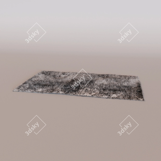 Elegance Monochrome Rug 3D model image 2