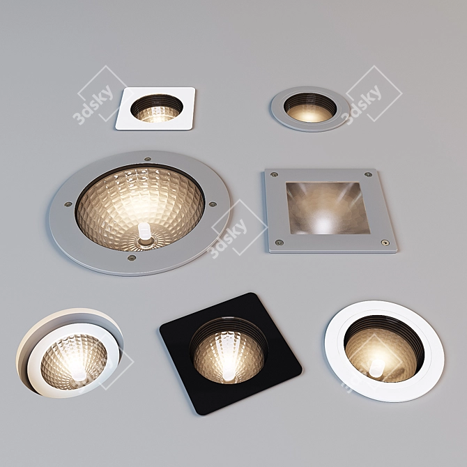 Sleek Built-in Lighting Solution 3D model image 1