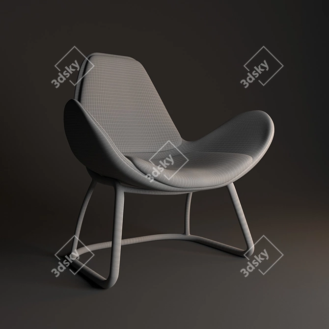 Cozy Haven Armchair 3D model image 2