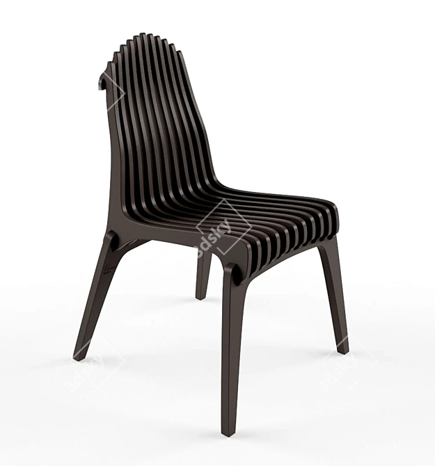 Sleek Fire Chair - Stylish and Ergonomic 3D model image 2
