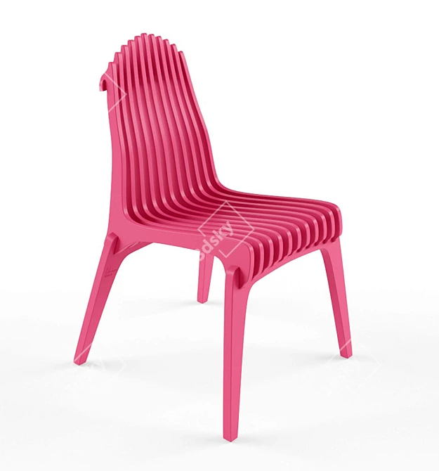 Sleek Fire Chair - Stylish and Ergonomic 3D model image 3