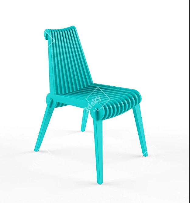 Stylish Melody Chair 3D model image 2